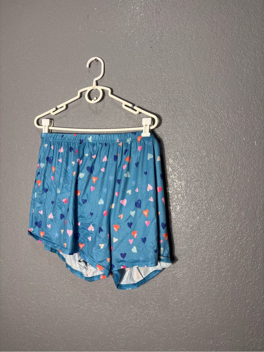 SHEIN Blue Heart Print Women's Shorts